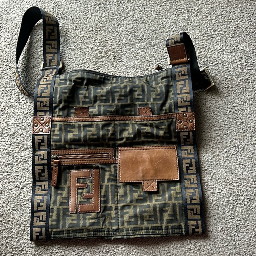 Vintage FENDI Zucca Shoulder Crossbody bag